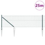 vidaXL reťazové oplotenie Sada 2 Zelené Kov 0,8 x 25 m Trvácne – Obrázok 3