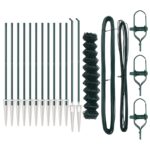 vidaXL reťazový plot s 13 hrotovými stĺpikmi 1,4x25 m pozinkovaná oceľ – Obrázok 4