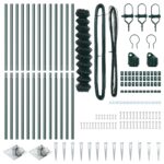 vidaXL reťazový plot s 13 hrotovými stĺpikmi 1,4x25 m pozinkovaná oceľ – Obrázok 5