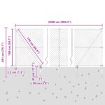 vidaXL Reťazový plot Sada 2 Zelený Kov 1,5 x 25 m Reťazový plot – Obrázok 13
