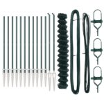 vidaXL Reťazový plot Sada 2 Zelený Kov 1,5 x 25 m Reťazový plot – Obrázok 4