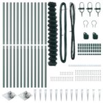 vidaXL Reťazový plot Sada 2 Zelený Kov 1,5 x 25 m Reťazový plot – Obrázok 5