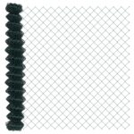 vidaXL Retiazkové oplotenie s 13 kovanými stĺpikmi 1.6x25 m Galvanizovaná oceľ – Obrázok 6