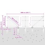vidaXL Retiazkový plot s 7 Spike stĺpmi 0.8x10 m pozinkovaná oceľ – Obrázok 13