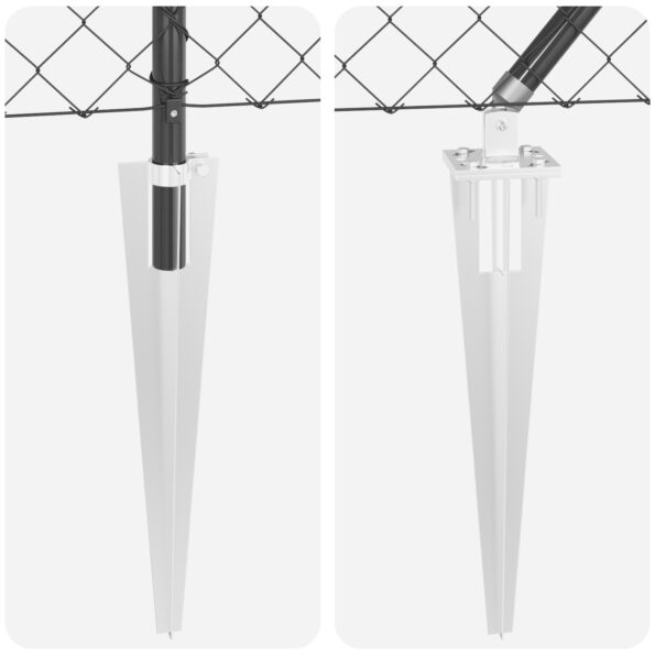 vidaXL Reťazový plot so 7 kotvami 1.4x10 m galvanizovaná oceľ – Obrázok 8