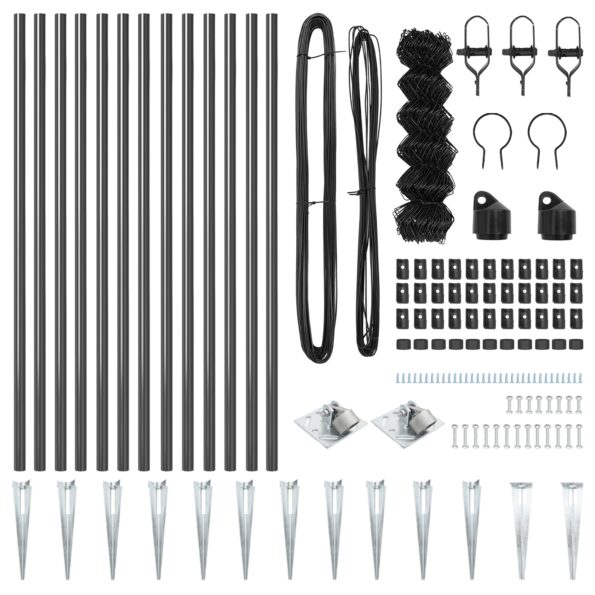 3351190_5.jpg vidaXL Retiazkové oplotenie s 13 špičkovými stĺpmi 0.4x25 m pozinkovaná oceľ – Obrázok 5