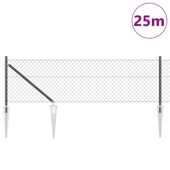3351191_3.jpg vidaXL reťazový plot s 13 kolíkmi 0.6x25 m zinkovaná oceľ – Obrázok 3