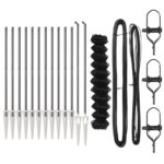 vidaXL Reťazový plot s 13 štipcovými stĺpmi 1.2x25 m pozinkovaná oceľ – Obrázok 4