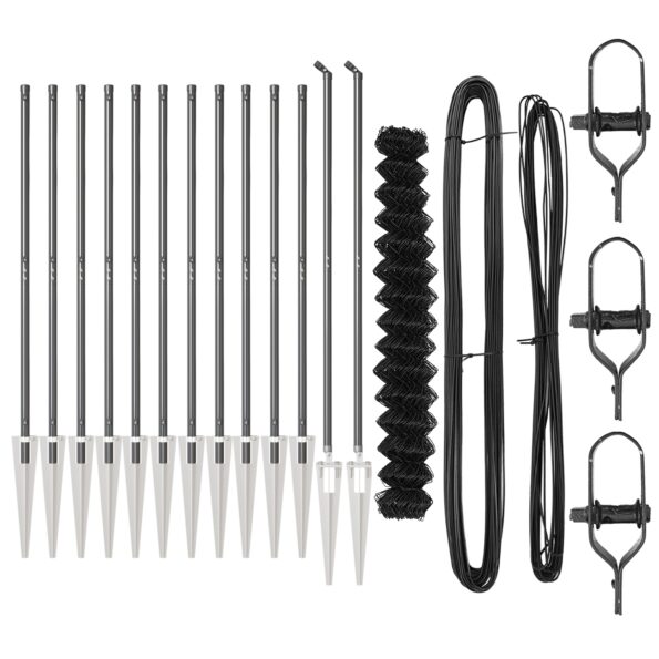 vidaXL Reťazový plot s 13 hrotmi 1.6x25 m z pozinkovanej ocele – Obrázok 3