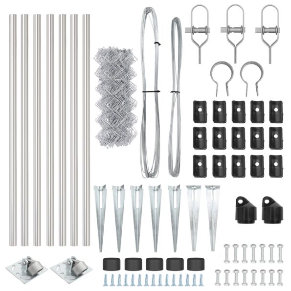 vidaXL Reťazový plot so 7 hrotmi 1x10 m pozinkovaná oceľ – Obrázok 4