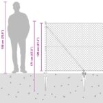 vidaXL Reťazový plot s 7 hrotmi 1,2x10 m Galvanizovaná oceľ – Obrázok 11