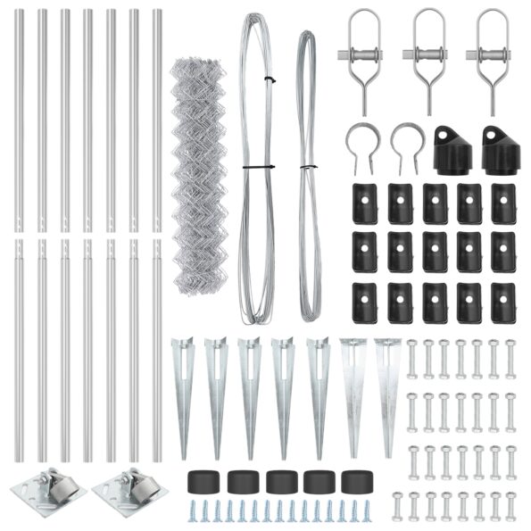 vidaXL Reťazový plot s 7 hrotmi 1,2x10 m Galvanizovaná oceľ – Obrázok 3