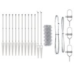 vidaXL Reťazový plot Sada 2 Pozinkovaná oceľ 25 x 0.8 m Pevný – Obrázok 5