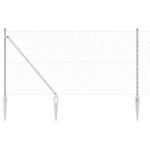 vidaXL Reťazové oplotenie Súprava 2 Galvanizovaná oceľ 25 x 1 m – Obrázok 2