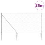vidaXL Retiazkové oplotenie s 13 kolíkmi 1.2 x 25 m Pozinkovaná oceľ – Obrázok 2