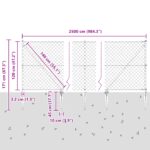 vidaXL Retiazkové oplotenie s 13 kolíkmi 1.2 x 25 m Pozinkovaná oceľ – Obrázok 9