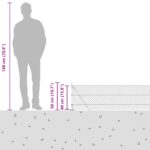 vidaXL Plot z reťazovej siete s 7 montážnymi stĺpikmi 0.4x10 m Zinková oceľ – Obrázok 10