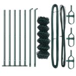 vidaXL Plot z reťazovej siete s 7 montážnymi stĺpikmi 0.4x10 m Zinková oceľ – Obrázok 3
