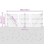 vidaXL Oplôtok z reťaze s 7 prírubkovými stĺpikmi 0,4x10 m galvanizovaná oceľ – Obrázok 10