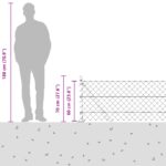 vidaXL plot z reťazových článkov s 7 flátnymi stĺpmi 0.6x10 m zosilnená oceľ – Obrázok 12