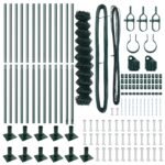 vidaXL Retiazkový plot s 13 príchytkami 0.8x25 m pozinkovanej ocele – Obrázok 5