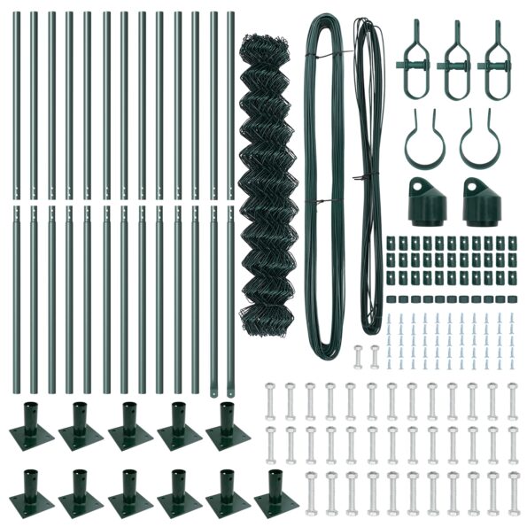 vidaXL Retiazkový plot s 13 príchytkami 0.8x25 m pozinkovanej ocele – Obrázok 5