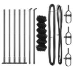 vidaXL Reťazový plot s 7 flanskovými stĺpikmi 0.4x10 m pozinkovaná oceľ – Obrázok 4