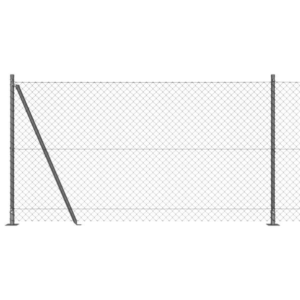 3351258_2.jpg vidaXL Pletivový plot s 7 flanged stĺpmi 1.2x10 m pozinkovaná oceľ – Obrázok 2