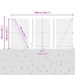 vidaXL Reťazový plot s 7 pripevňovacími stĺpmi 1.4x10 m Pozinkovaná oceľ – Obrázok 13