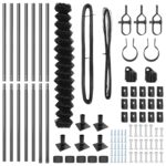 vidaXL Reťazový plot s 7 vyčnievajúcimi stĺpmi 1.4x10 m z pozinkovanej ocele – Obrázok 5