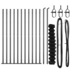 vidaXL Retiazkový plot s 13 prírubovými stĺpmi 1.2x25 m Galvanizovaná oceľ – Obrázok 4