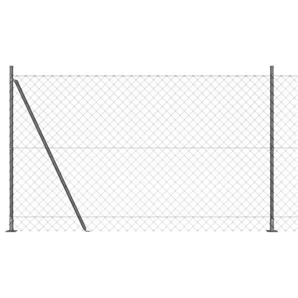 3351279_2.jpg vidaXL Reťazový plot s 13 kruhovými stĺpmi 1.4x25 m galvanizovanej ocele – Obrázok 2