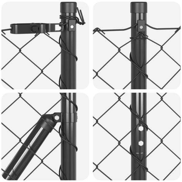 3351279_7.jpg vidaXL Reťazový plot s 13 kruhovými stĺpmi 1.4x25 m galvanizovanej ocele – Obrázok 7