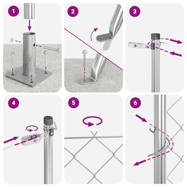 3351283_12.jpg vidaXL reťazový plot s 7 podperami 0.6 x 10 m Pozinkovaná oceľ – Obrázok 12