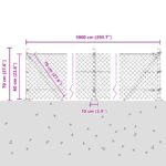 vidaXL reťazový plot s 7 podperami 0.6 x 10 m Pozinkovaná oceľ – Obrázok 13