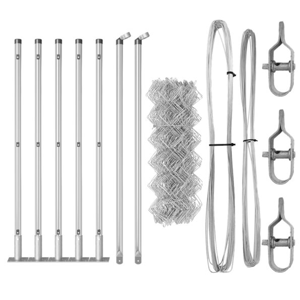 3351283_4.jpg vidaXL reťazový plot s 7 podperami 0.6 x 10 m Pozinkovaná oceľ – Obrázok 4