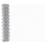 vidaXL Stĺp na plot. Strieborná 10 x 1,2 m (40 x 40 mm mriežka) Oceľ – Obrázok 6