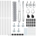 vidaXL Reťazový plot s 7 príchytkami 1x10 m Pozinkovaná oceľ – Obrázok 5