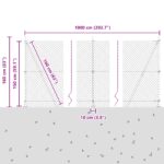 vidaXL Kovový plot s 7 príchytkami 1.5x10 m z pozinkovanej ocele – Obrázok 13