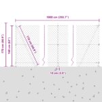 vidaXL Reťazová brána s 7 príchytnými stĺpmi 1.6x10 m Pozinkovaná oceľ – Obrázok 13