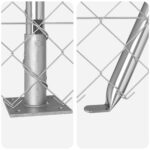 vidaXL Oplotenie z reťazového pletiva Sada 2 Pozinkované Pozinkovaná oceľ – Obrázok 8