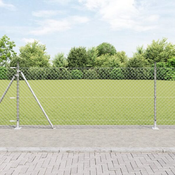 3351304_1.jpg vidaXL Reťazový plot Sada 2 Pozinkovaný Pozinkovaná oceľ 25 x 1 m – Obrázok 1