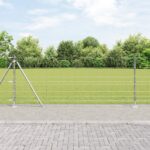 vidaXL Field Fence 1x25 m Pozinkovaná oceľ