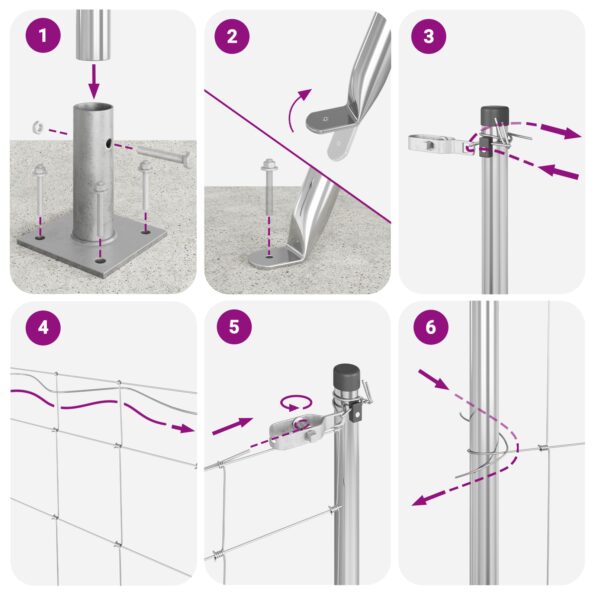 vidaXL poľný plot 1x25 m pozinkovaná oceľ – Obrázok 12