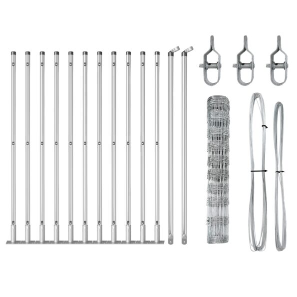 vidaXL poľný plot 1x25 m pozinkovaná oceľ – Obrázok 4