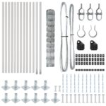 vidaXL poľný plot 1x25 m pozinkovaná oceľ – Obrázok 5