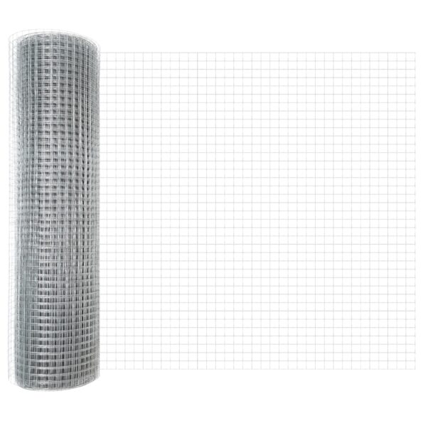3351555_6.jpg vidaXL Zvarený drôt s 7 stĺpikmi 0.4x10 m z pozinkovanej ocele – Obrázok 6