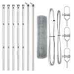 vidaXL zváraný drôtený plot so 7 stĺpmi 0.4x10 m pozinkovaná oceľ – Obrázok 4