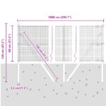 vidaXL zváraný drôtový plot s 7 stĺpmi 0.8x10 m pozinkovaná oceľ – Obrázok 12