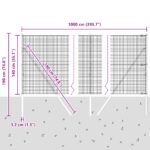 vidaXL zváraný drôtený plot s 7 stĺpmi 1.4x10 m z pozinkovanej ocele – Obrázok 12